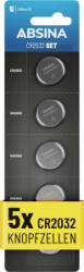 ABSINA Gombelem CR 2032 3 V 5 db Lítium (401024) (401024)