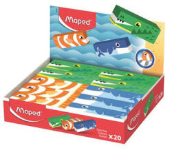 Maped Radír display, állatos, MAPED „Animals, vegyes minták (IMA123401) - fapadospatron