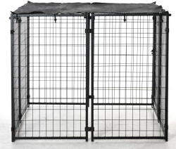 PawHut Kutyaketrec PawHut, Összecsukható, Acél, 141x141x113 cm, Fekete
