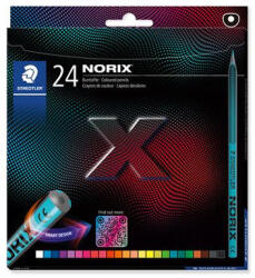 STAEDTLER Színes ceruza készlet, STAEDTLER "Norix® 186", 24 különböző szín (TS186C24) - fapadospatron