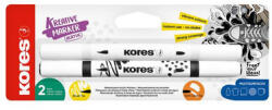 Kores Dekormarker készlet, akril, 1-2 mm, kétvégű, KORES " K-Kreative", 2 különböző szín (IK23021) - fapadospatron