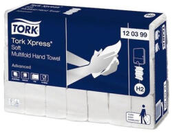 Tork Kéztörlő, Interfold, 2 réteg, 136 lap, H2 rendszer, Advanced, TORK "Xpress Soft Multifold", fehér (KHH809) - fapadospatron