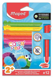 Maped Színes ceruza készlet, háromszögletű, MAPED „Color'Peps Infinity Kidy, 12 különböző szín (IMA864600) - fapadospatron