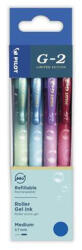 Pilot Zseléstoll készlet, 0, 32 mm, nyomógombos, PILOT "G-2 Bubble", kék, 4 különböző minta 4 db (PG2449065)