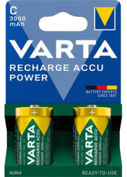 VARTA Tölthető elem, C baby, 2x3000mAh, előtöltött, műanyagmentes, VARTA "Power (VAKU08R) - fapadospatron