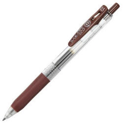 Zebra Zseléstoll, 0, 33 mm, nyomógombos, ZEBRA "Sarasa Clip", barna (TZ35136) - fapadospatron