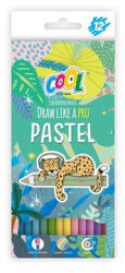 Victoria Színes ceruza készlet, kerek, COOL BY VICTORIA "Pastel", 12 pasztell szín 12 db (TVC007)