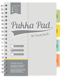 Pukka Pad Spirálfüzet, B5, PUKKA PAD "Study book", szürke (PUP9824) - fapadospatron