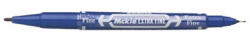 Zebra Alkoholos marker, 0, 5/1, 0 mm, kétvégű, ZEBRA "Mckie Extra Fine", kék (TZ50352) - fapadospatron