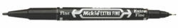 Zebra Alkoholos marker, 0, 5/1, 0 mm, kétvégű, ZEBRA "Mckie Extra Fine", fekete (TZ50351) - fapadospatron