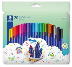 STAEDTLER Filctoll készlet, 1 mm, STAEDTLER "Triplus 323", 20 különböző szín 20 db (TS323C20)