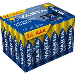 VARTA Elem, AAA mikro, 24 db, műanyagmentes, VARTA "Longlife Power (VEHEAAA24R) - fapadospatron