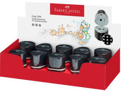Faber-Castell Hegyező display, háromlyukú, tartályos, FABER-CASTELL "Grip 2001 Trio", fekete (TFC283899) - fapadospatron