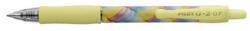 Pilot Zseléstoll, 0, 32 mm, nyomógombos, sárga tolltest, PILOT "G-2 Flow", kék (PG27FLY) - fapadospatron