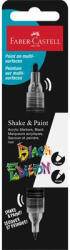 Faber-Castell Dekormarker, 1, 0/3, 0 mm, kétvégű, akril, FABER-CASTELL "Shake&Paint", fekete (TFC285598) - fapadospatron