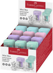 Faber-Castell Hegyező, egylyukú, tartályos, display, FABER-CASTELL, pasztell színek (TFC182801) - fapadospatron