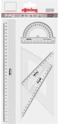 rOtring Vonalzó készlet, műanyag, ROTRING, víztiszta (R221370) - fapadospatron