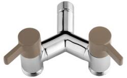 Colortap kerti csap ECO dupla, Y 1/2" - 3/4" x 3/4" - galambszürke (L145GRT - L145GRT)