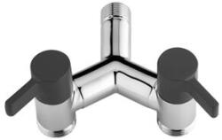 Colortap kerti csap ECO dupla, Y 1/2" - 3/4" x 3/4" - fekete (L145BLK - L145BLK)