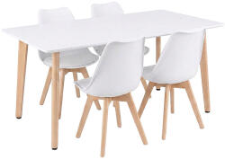 Leziter Silla 150 4+1 étkező garnitúra fehér-fehér (LN-102-15090-RE_DA232AW_4) - everyo