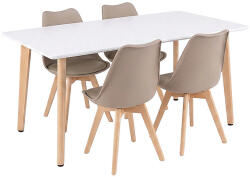Leziter Silla 150 4+1 étkező garnitúra fehér-bézs (LN-102-15090-RE_DA232ABE_4) - everyo