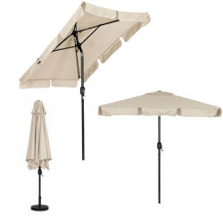 Homelux Téglalap alakú kerti napernyő, állítható, tekerőkarral, 200x130 cm bézs (SL-UM019-3) - geminiduo