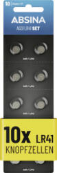 ABSINA Gombelem AG 3 1.5 V 10 db Alkáli mangán (401014) (401014) - aqua