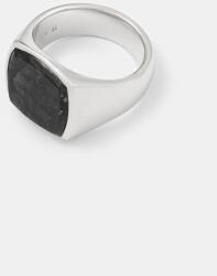 Tom Wood inel de argint Cushion Black Larvikite 9BYA-AKD0S6_SLV (101485)