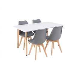 Leziter Silla 120 4+1 étkező garnitúra fehér-szürke (LN-102-12070-RE_DA232AG_4) - leziteronline