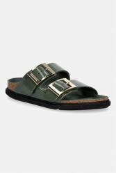 Birkenstock șlapi pentru femei din piele Arizona Droplet Buckle Natural Leather Patent 9BY2-KLDZWU_77X (1032981)