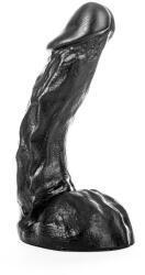 All Black Dildo Realist All Black cu Testicule PVC Negru 28 cm