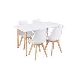 Leziter Silla 120 4+1 étkező garnitúra fehér-fehér (LN-102-12070-RE_DA232AW_4) - leziter