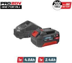 BORMANN Pro Akkumulátor és töltő készlet BORMANN Pro 20 V gépekhez, 4 Ah akkuval, 2, 4 A töltővel (BBP9940) (BBP9940)