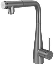 Deante ERIDAN - Konyhai csaptelep, vízszűrő csatlakozóval, kihúzható kifolyóval - titanium - BRE_D75M