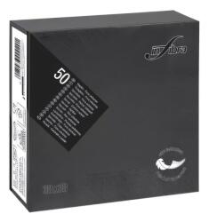 INFIBRA Szalvéta INFIBRA 2 rétegű 33x33 cm fekete 50 lapos - vectraline