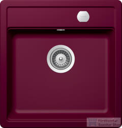 SCHOCK Mono N-100S CRISTADUR® Berry 490 x 510 mm, gránit kompozit konyhai mosogató, bogyószín MONN100SBERRSA (MONN100SBERRSA)