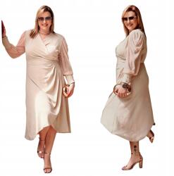 Cavaricci Ruha Plus Size Női Cavaricci Nagy Méretek Elegáns Maxi Bézs (Su-19)