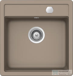 SCHOCK Mono N-100S CRISTADUR® Twilight 490 x 510 mm, gránit kompozit konyhai mosogató, Taupe szürke MONN100STWILSA (MONN100STWILSA)