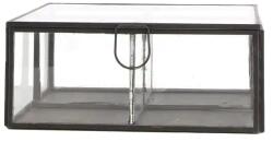  Westwing Dijk Box fém doboz fém és üveg 17x17x7 cm (42786-074)