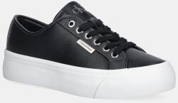 Calvin Klein sportcipő VULC FLATF LACE UP LTH CK - fekete Női 38
