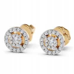 ESSYA 925 Ezüst Fülbevaló Gyémántokkal 0, 28 Ct Lab Essya (102-10018(2.0)-925-LAB-YEL)