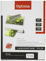 Optima Lamináló fólia OPTIMA A/4 125 mikron fényes 100/csom (20261) - mystock
