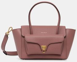 Coccinelle shopper női bőr DOUBLE BEAT - rózsaszín Univerzális méret