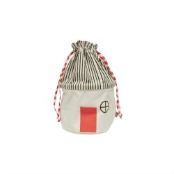 OYOY Mini Червена/кремава текстилна детска кошница за играчки ø 26x40 cm Koya - OYOY Mini (M107614)
