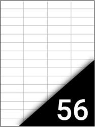 Etikett címke, 52, 5x21, 2mm, 100 lap, 56 címke/lap