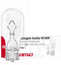 AMiO Halogén izzók W16W T15 16W W2.1x9.5d 12V 10 db (E4) AMIO-02549