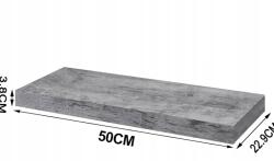 Woltu Mdf polc Woltu 50 x 22, 9 cm Szürke tölgy (RG9368grei)