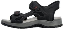 Rieker Sandale barbati, negru, sport, piele ecologica, cu talpa groasa, Rieker 26953-00-Negru (Marime: 46) (26953-00-Negru-46)