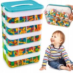LEGO® Játék Építőkocka Tároló Doboz 5 Szintes, Rekesszel 35 L (007482)