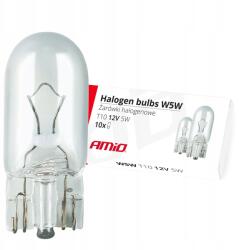 AMiO W5W T10 5W W2.1x9.5d 12V 10 db-os halogén izzó (E8) AMIO-01483